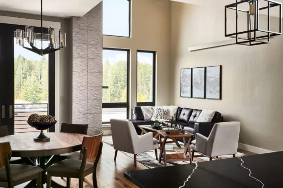 Furnished living room at Rendezvous Residences
